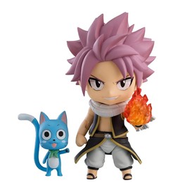 Xinchangda Fairy Tail Figure Anime Natsu Dragneel Happy Action Figure Cartoon Character Model Statue Toy PVC Collection Figure Desktop Ornaments