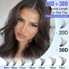 Pawotence Lash Extension Kit DIY 280pcs Individual Lash Clusters Kit