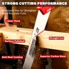 HAUTMEC 20" Universal Hand Saw, 8 TPI Triple-Ground Teeth, Low-Friction