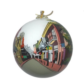 Hand Painted Glass Christmas Ornament - New Orleans Street Signs