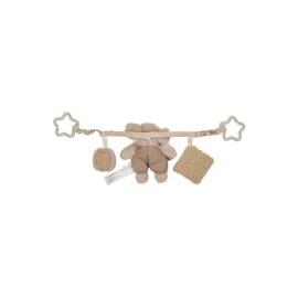 Sterntaler Pram Chain Farm - Baby Toy with Rattle to Discover - Pushchair Accessories Easy to Attach & with Integrated Elastic Band - Baby Activity Toy, Beige