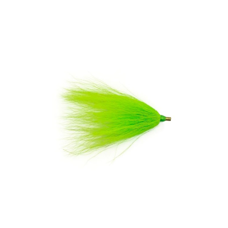 Aqua-Clear, Buck Tail Teaser Rivet Slider, Chartreuse Hair, 3 pc