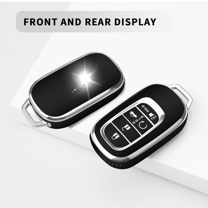 QBUC for Honda Key fob Cover with Keychain,Car Key Case
