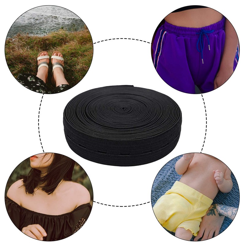 Trimming Shop Button Hole Elastic Tape Stretchable Cord for Trouser
