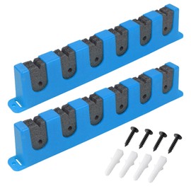 Andux Wall Mount Fishing Rod Holder for Fishing Boat, Garage Horizontal Vertical Wall Mount Fishing Rod Holder F/ZJ-01 (Horizontal Hanging, Blue)