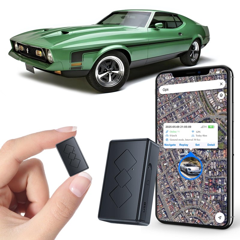 Mini GPS Tracker for Vehicles,Portable Real Time Magnetic GPS Tracking