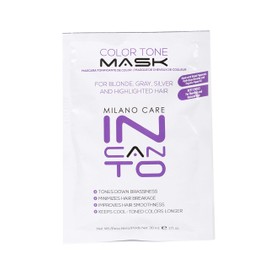 Milano Care Incanto Color Tone Mask 30 ml/1 oz – Professional Hair Toner Mask for Brassy Hair – Purple Conditioning Treatment For Blonde, Gray, Silver, Highlighted and Color Treated Hair