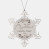 My First Christmas as a Family Chef 2025 Snowflake Ornament