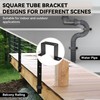 2"x2" Square Tube Strap Clamp | Black Square Pipe Clamp