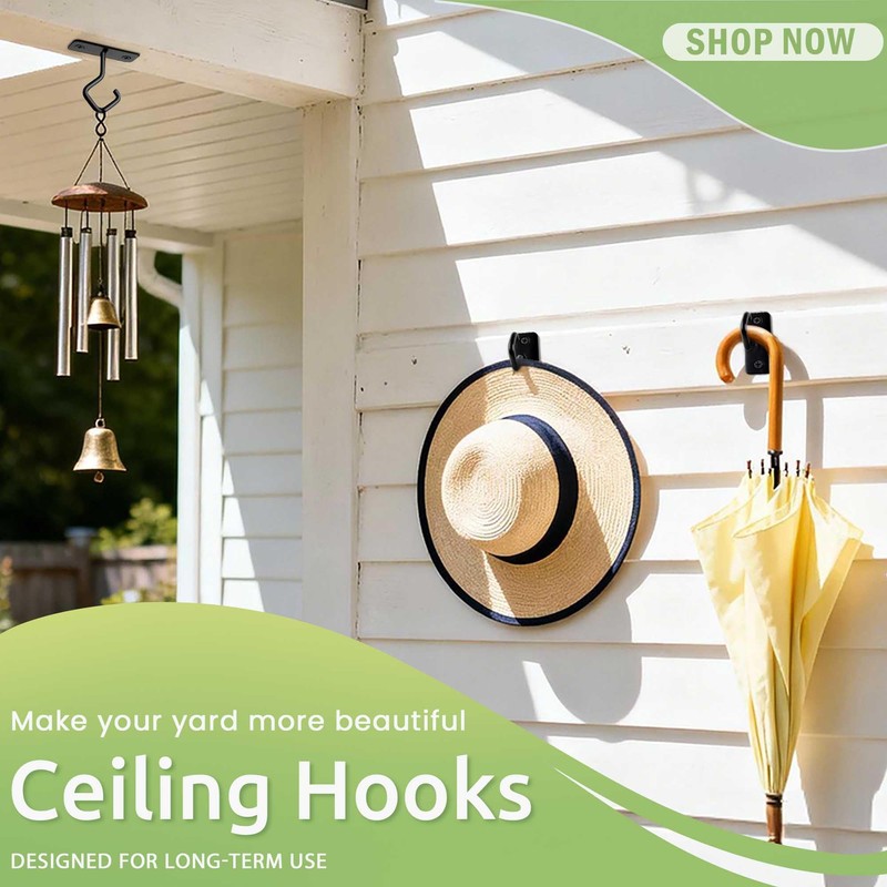 Lifyzoon Ceiling Hooks for Hanging Plants - 4 Pack 2.5-Inch