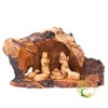 Nativity Scene Set Carved Inside on an Olive Tree Branch