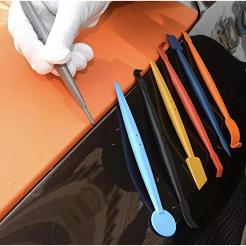Wrapmaster 7pcs Car Vinyl Wrap Micro Squeegee Stick Tuck Tool