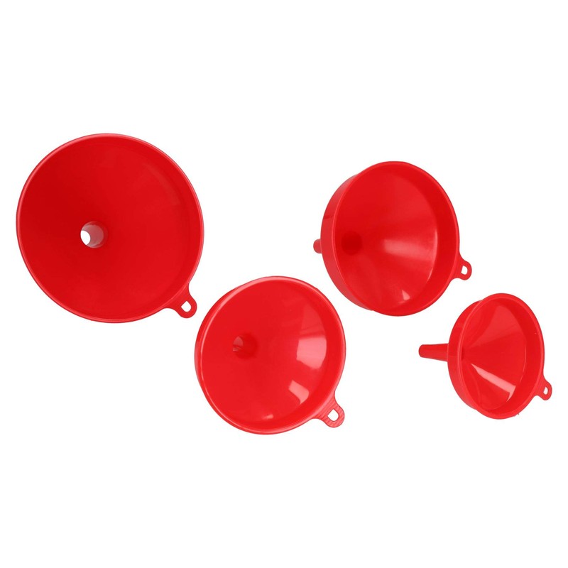 4pc Small Plastic Fuel Funnel Fixed Spouts Suitable for Petrol