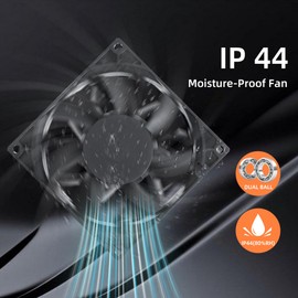 12V 92mmx38mm 90mm Moisture-Proof Small Computer Muffin Exhaust Vent Fan with 110V 120V 220V AC Powered Speed Controller 3.3V-12V 1500-4500RPM Variable Speed