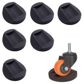 Xiciki Set of 6 wheels stoppers, non-slip furniture coasters, office chair stoppers, rubber, non-slip rubber feet pads, furniture coasters, rubber furniture coasters for floors and wheels, furniture,