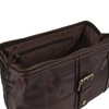 Mens Compact Buffalo Leather Top Framed Wash Bag by PrimeHide