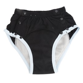 Washable Adult Diaper Leakproof Comfortable Pure Cotton Adult Incontinence Cloth Diaper Black S