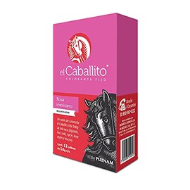 el Caballito Jeans, el único Colorante en Polvo para ropa color Rosa mexicano ¡Revive y cambia el color de tu prenda favorita! Cajilla con 12 sobres de 16g c/u