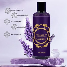 Relaxing Lavender Massage Oil for Therapy - nourishes Skin & Sensual Relaxation - Infused with Natural Oils, 60ml