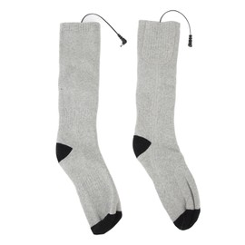 Electric Heating Socks Winter Thicken Cotton Cold Protection Warm USB Plug in Electric Socks for Men Women Grey