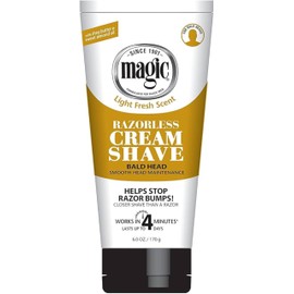 Magic formulated for black men Hair & smooth shaving cream razorless cream shave bald head smooth head maintenance 170g
