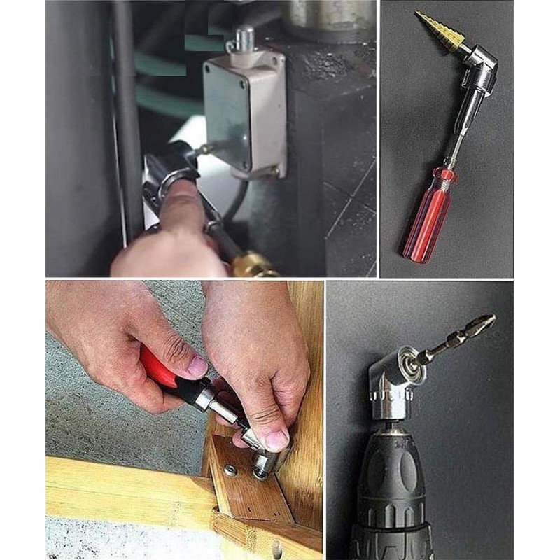 KAFENDA 2 PACK 105 Degree Right Angle Drill Adapter Hex