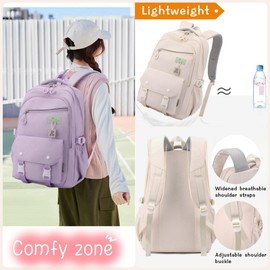 GRUOTEIS Kids Backpack for Girls Boys School Bag Kids Back Pack Multi-Pocket Bookbag, A03-Purple