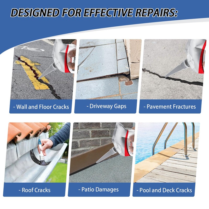 Slab Crack Repair Sealant, Quick-Drying Repair Sealant, Waterproof Concrete Filler,