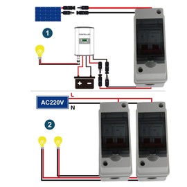 Spacnana DC500V PV Solar Disconnect Switch IP65 Waterproof Solar Isolator Switch Photovoltaic Circuit Isolator Miniature RV Breaker Box (32A)