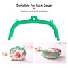 5Pcs Purse Frame Semicircle Candy Colors Curved Plastic DIY Bag
