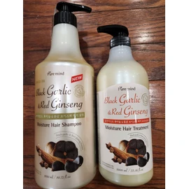 PURE MIND BLACK GARLIC & RED GINSENG SHAMPOO AND TREATMENT NEW 5072 OZ & 33.8 OZ