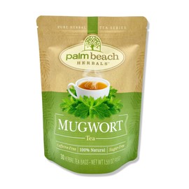 Palm Beach Medicinal Herbs - Mugwort Tea - Pure Herbal Tea Series, 30ct