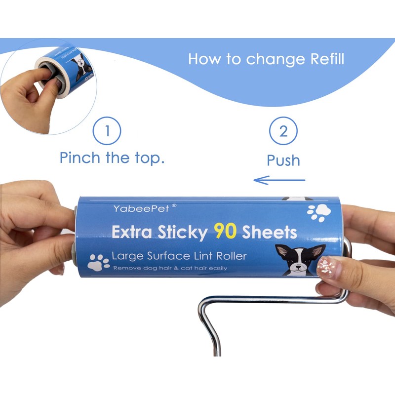 Extra Sticky Large Surface Lint Roller, 6.3'' Giant Lint Roller