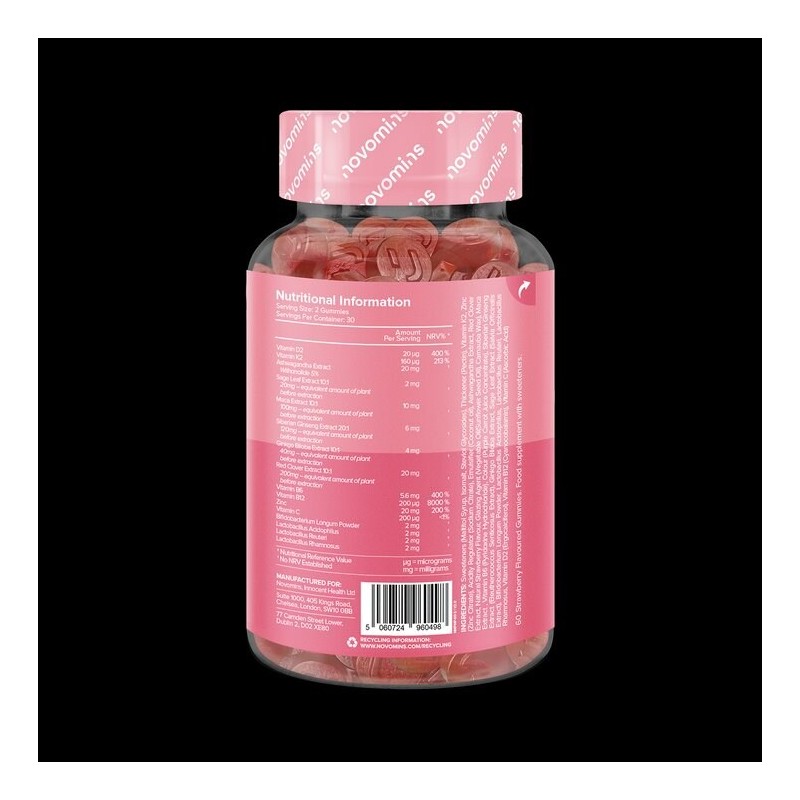 Novomins Perimenopause Strawberry-Flavoured 60 Gummies