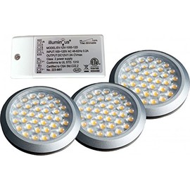 illuminous Kit for Dimmable 3 x LED Puck and 12W LED Driver ETL Listed