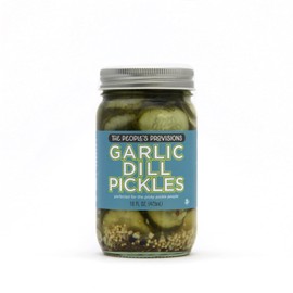 The People's Provisions - Garlic Dill Pickles 16oz - Crunchy, Sour, Garlic Dill Pickle Chips (3-pack)