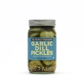 The People's Provisions - Garlic Dill Pickles 16oz - Crunchy, Sour, Garlic Dill Pickle Chips (3-pack)