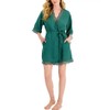 Inc International Concepts Lace Trim Short Robe, Smoke Pine, Small