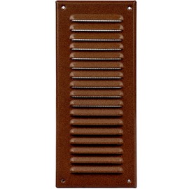 ECOPRO VENT Brown Metal 3"x10" Inch Ventilation Grille - Inside/Outside use - (Grille: 3.35"x9.85" / Cover Area: 4.9"x11.6") - Air Vent Louver - Available 9 Sizes / 2 Types / 3 Colors.