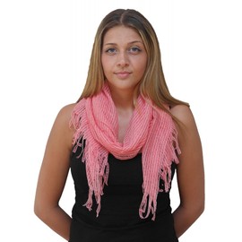 Demyrs-2 colors in a Pack Women's Ultra Thin and Lightweight Summer Fashion Scarf & Shawl One Size Coral & Lavender