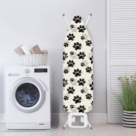 Flashideas Dog Paw Prints Ironing Board Cover and Pad 15 x 54 Heavy Duty Iron Board Covers Standard Size Padding Decorative Covers for Most Iron Boards Ironing Pad Cover