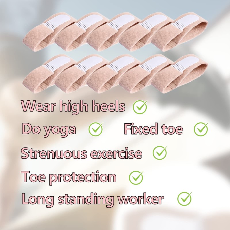 10 Pieces Hammer Toe Splint Bandage Hammer Toe Corrector Toe