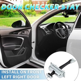 A ABSOPRO Door Check Strap Stopper Limiter No.13412690 Door Check Bracket Stop for VAUXHALL Adam 12-19 Metal Front Left Right/LH RH Door Checker Arm Assembly