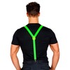 WIDMANN 01366 - Neon Suspenders Adult Unisex, 80s, Disco, Carnival,