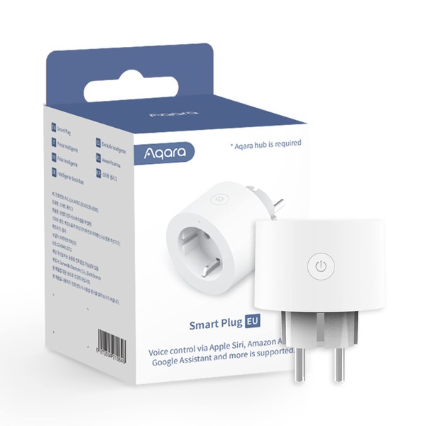 Aqara Smart Socket, Requires Aqara Hub, Zigbee 3.0, with Programming, Timer Mode and Voice Control, Power Monitoring, Works with HomeKit, Alexa, Google Assistant and SmartThings