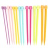 14 Pcs Knitting Needles Multicolour Portable 25cm Sweater Needle Plastic