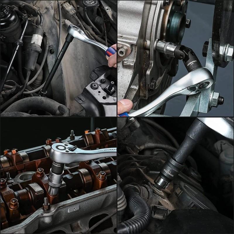 WORKPRO 18-Piece 1/4" 3/8" & 1/2" Drive Impact Socket Extension