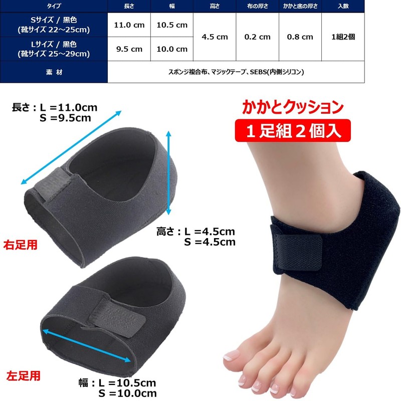 BONU Heel Supporter, 2 Pcs Small Heel Walking Heel Protective