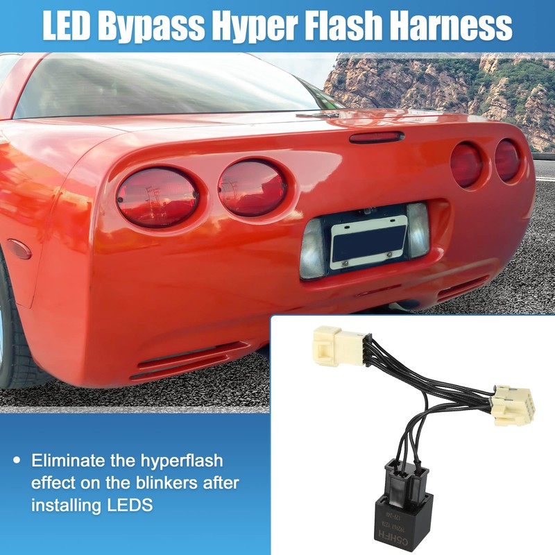 X AUTOHAUX LED Bypass Flash Harness C5HFH for Corvette Envy