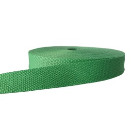 MONIDOOR - Correa de algodón de 1.5 pulgadas de 6 yardas de peso medio de poliéster para bolsas de tela, correas de correa, accesorios para exteriores (1.5 pulgadas a 6 yardas, verde 163816)